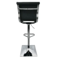 * Maxwell Adjustable Faux Leather Barstool, Black Promotion< Barstools
