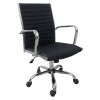 * Maxwell Adjustable Faux Leather Office Chair, Black Flash Sale< Office