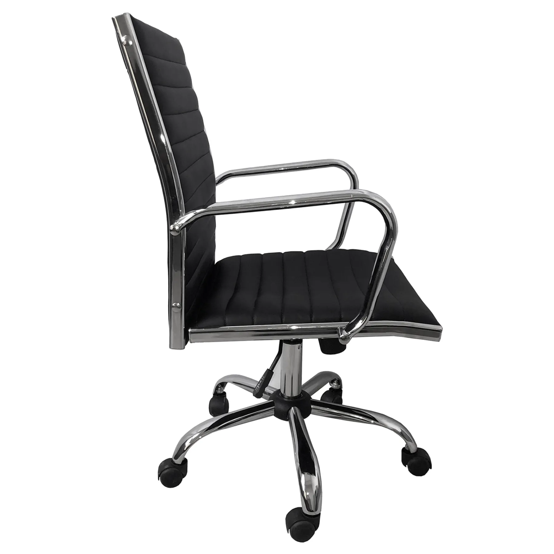* Maxwell Adjustable Faux Leather Office Chair, Black Flash Sale< Office