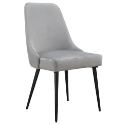 * Mereen Velvet Dining Chair, Grey Premium< Dining Chairs & Benches
