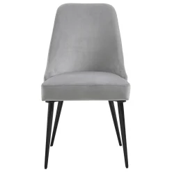 * Mereen Velvet Dining Chair, Grey Premium< Dining Chairs & Benches