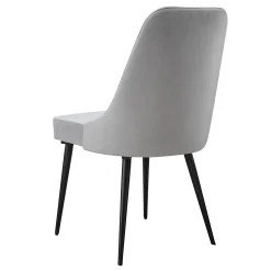 * Mereen Velvet Dining Chair, Grey Premium< Dining Chairs & Benches