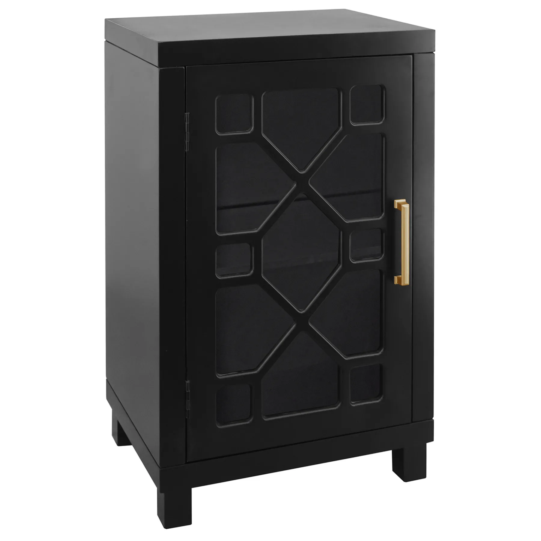* Merrick Black 1-Door Cabinet Less Expensive< Cabinets & Chests