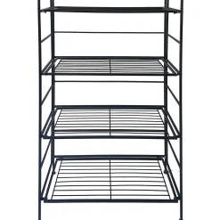 * Metal 4 Tier Folding Rack With Wire Shelves Discount Online< Baker'S Racks & Bar Carts