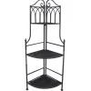 * Metal Corner Rack With Brown Decorative Arch & Folding Wood-Top Shelves, 47 Gift Selection< Baker'S Racks & Bar Carts