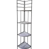 * Metal Corner Rack With Folding Wood-Top Shelves, 63 Featured< Baker'S Racks & Bar Carts