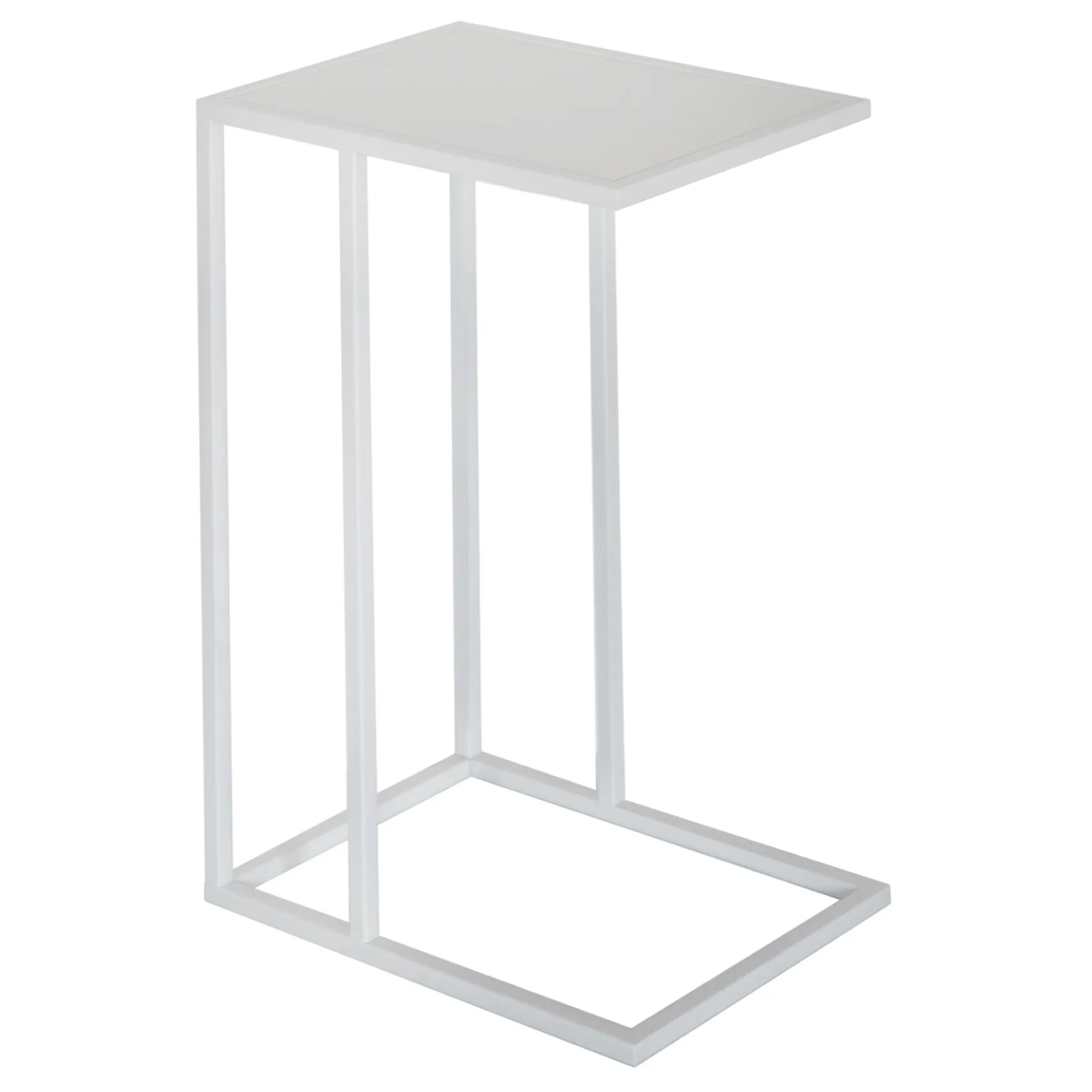 * Metal C-Table, White Low Price< Accent Tables