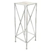 * Metal Plant Stand With Wood Top Grey, Large Online Discount< Plant Stands