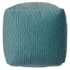 * Mineral Blue Ripple Pouf Online Discount< Ottomans & Poufs