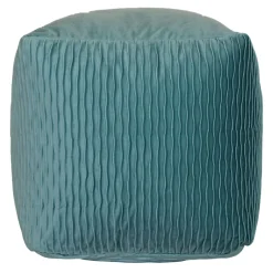 * Mineral Blue Ripple Pouf Online Discount< Ottomans & Poufs