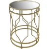 * Mirror Top Table With Gold Quatrefoil Base, Large Opening Sales< Accent Tables