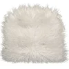 * Mongolian Faux Fur Chair Pad/Ties White Promotion< Dining Chair Cushions & Pads