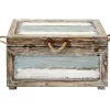 * Nantucket Weathered Wood Decorative Storage Trunk, Medium Fashion< Accent Tables
