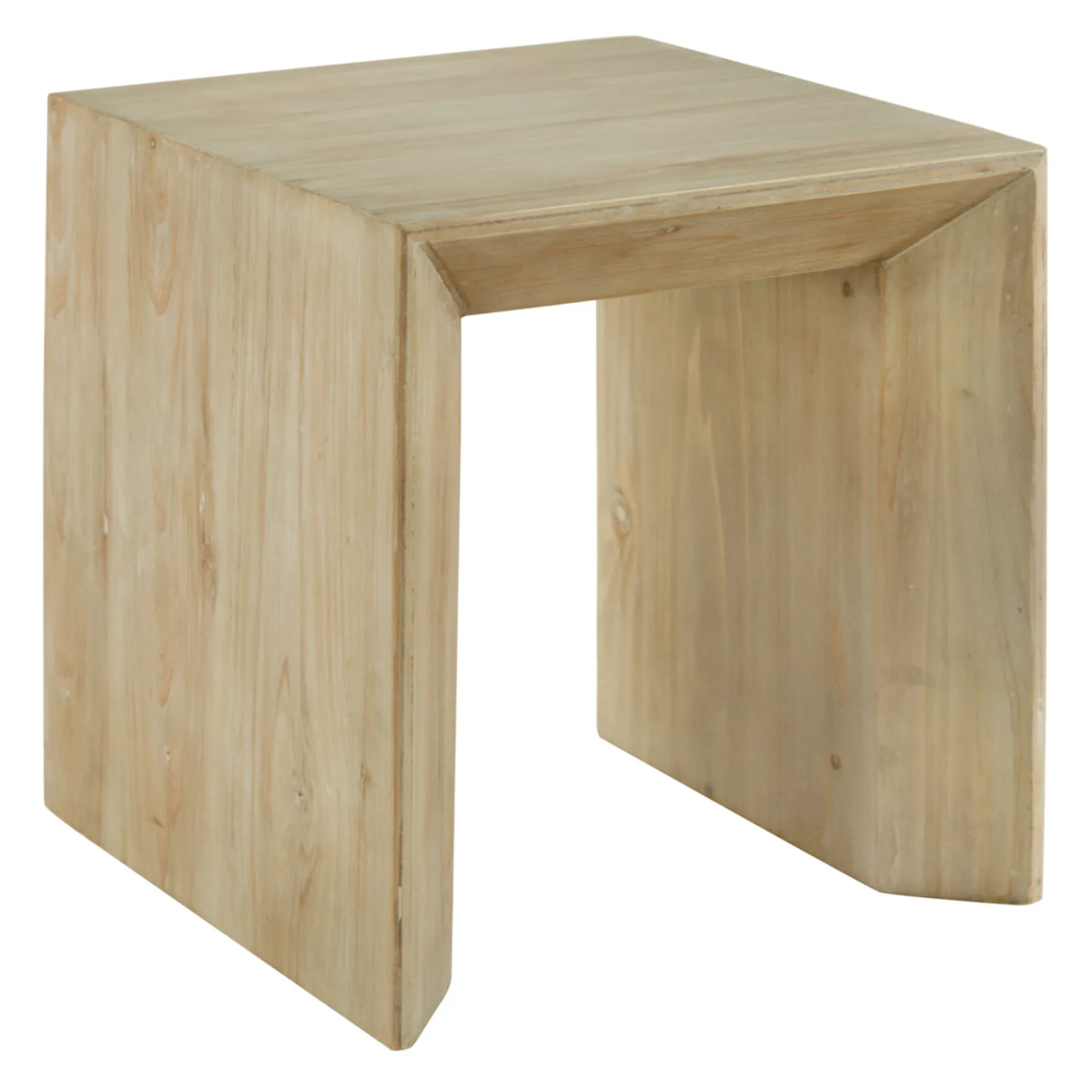 * Natural Wood Concave Plant Stand Promotion< Accent Tables