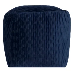 * Navy Ripple Pouf Gift Selection< Ottomans & Poufs