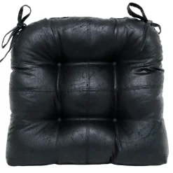 * Nobuck Faux Leather Cp Black Bargain Sale< Dining Chair Cushions & Pads