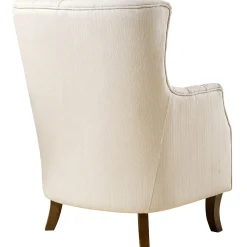 * Norfolk Cream Linen Tufted High Back Arm Chair Promotion< Accent Chairs
