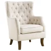 * Norfolk White Tufted Accent Chair, Kd Opening Sales< Accent Chairs