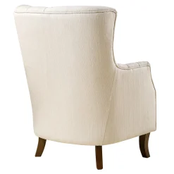 * Norfolk White Tufted Accent Chair, Kd Opening Sales< Accent Chairs