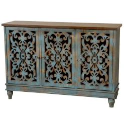 * Northfield 3-Door Distressed Cabinet Fashion< Cabinets & Chests
