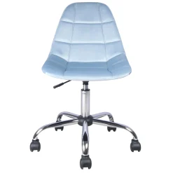 * Olivia Blue Velvet Office Chair Exquisite Gifts< Office