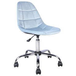 * Olivia Blue Velvet Office Chair Exquisite Gifts< Office