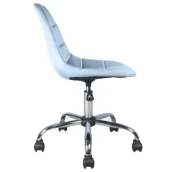 * Olivia Blue Velvet Office Chair Exquisite Gifts< Office