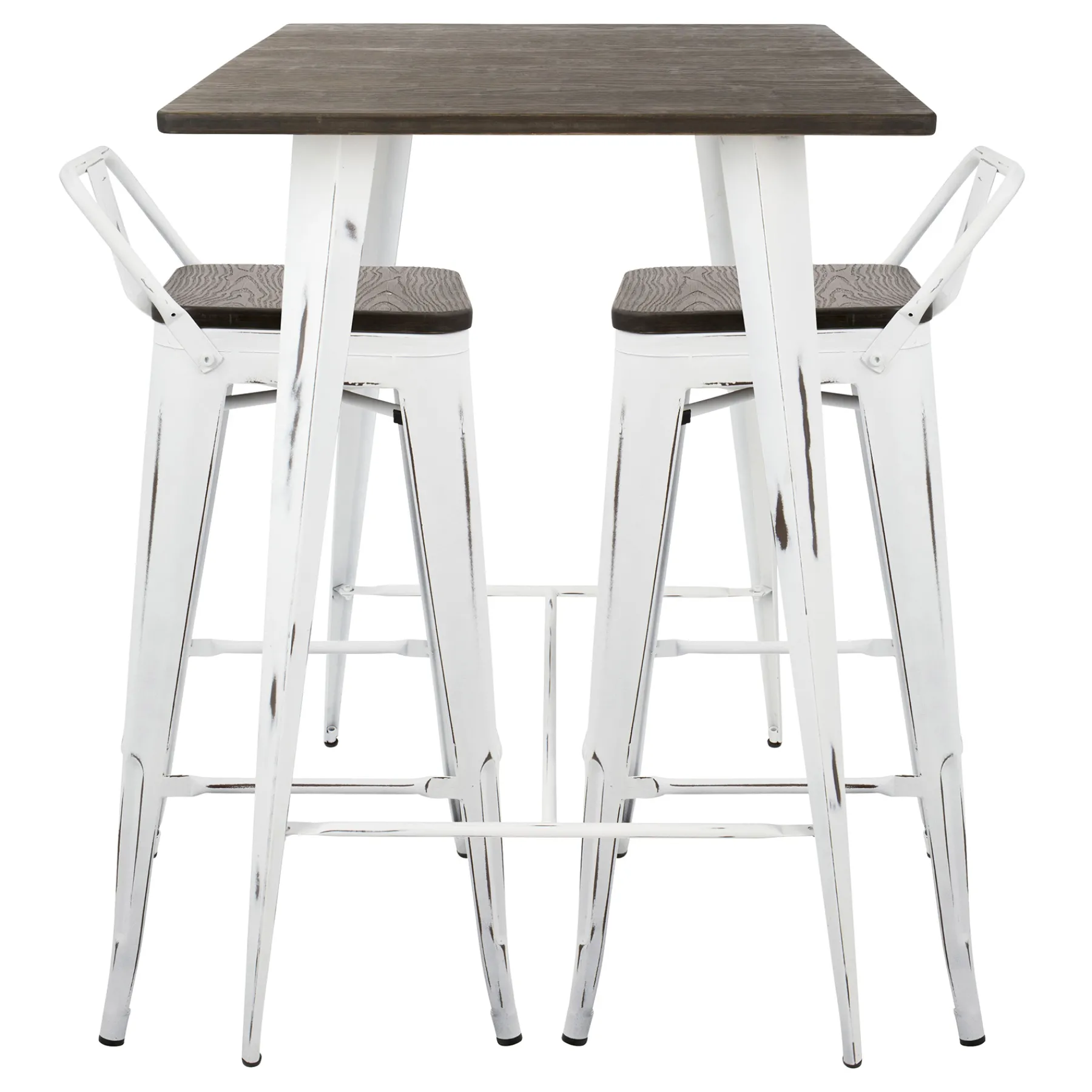 * Oregon 3-Piece White Dining Table Set Premium< Dining Tables & Sets
