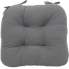 * 2-Pack Dark Grey Microsuede Chair Pads Online Discount< Dining Chair Cushions & Pads