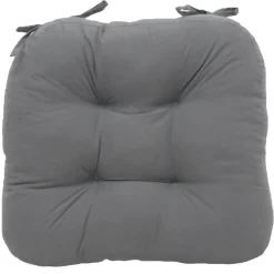 * 2-Pack Dark Grey Microsuede Chair Pads Online Discount< Dining Chair Cushions & Pads