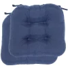 * 2-Pack Navy Microsuede Chair Pads Flash Sale< Dining Chair Cushions & Pads