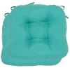 * 2-Pack Turquoise Microsuede Chair Pads Cheaper< Dining Chair Cushions & Pads