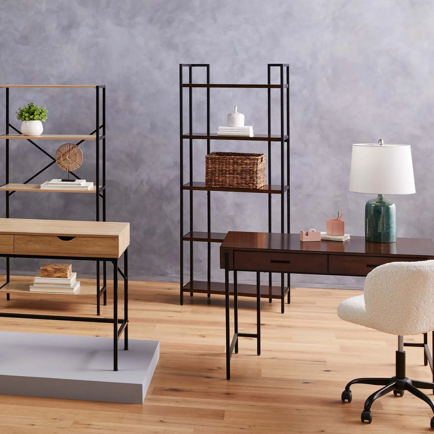 * Parkview Metal & Wood Writing Desk With Storage, 48 Less Expensive< Office