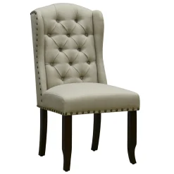 * Providence Aahmad Winged Dining Chair, Beige Promotion< Dining Chairs & Benches