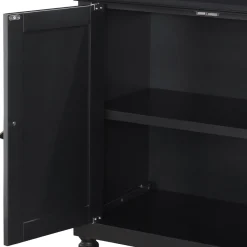 * Providence Asbury Black 2-Door Cabinet Cheaper< Cabinets & Chests