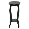* Providence Black Wood Octagon Top Plant Stand, 24 Premium< Plant Stands