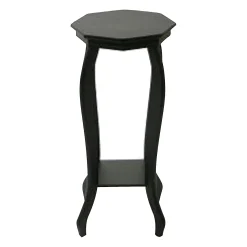 * Providence Black Wood Octagon Top Plant Stand, 24 Premium< Plant Stands