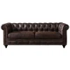 * Providence Chesterfield Brown Faux Leather Tufted Sofa, 79 Opening Sales< Sofas & Settees & Loveseats
