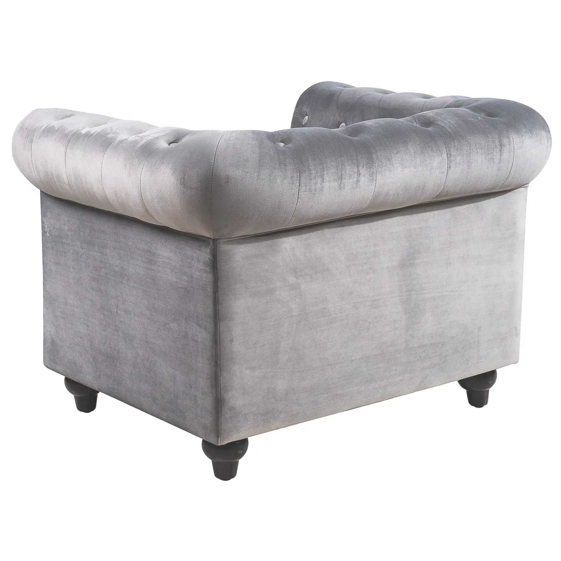 * Providence Chesterfield Grey Velvet Tufted Chair Fashion< Accent Chairs