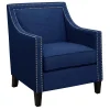 * Providence Erica Studded Accent Chair, Blue Outlet< Accent Chairs