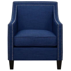 * Providence Erica Studded Accent Chair, Blue Outlet< Accent Chairs