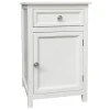 * Providence Layne 1-Drawer 1-Door White Cabinet Promotion< Cabinets & Chests