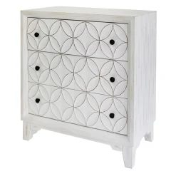* Providence Lorie White 3-Drawer Cabinet Discount Online< Cabinets & Chests