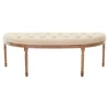 * Providence Lourdes Tufted Curved Bench, Neutral Clearance< Stools & Benches