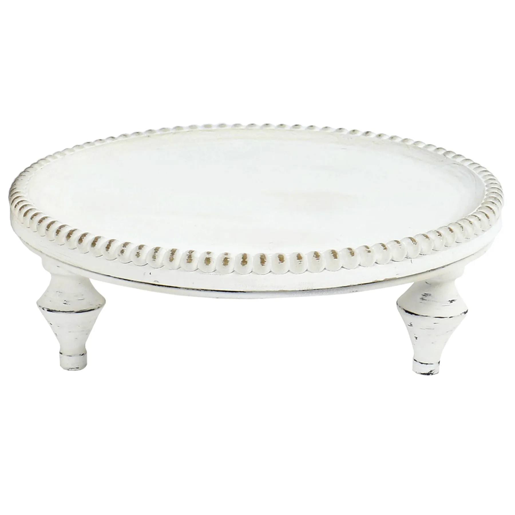 * Providence White Wood Beaded Plant Stand, 12 Cheaper< Plant Stands