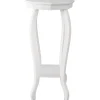 * Providence White Wood Octagon Top Plant Stand Opening Sales< Plant Stands