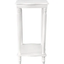 * Providence White Wood Square Plant Stand, 24 Discount< Plant Stands