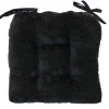 * Reese Chenille Black Chair Pad Bargain Sale< Dining Chair Cushions & Pads