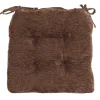 * Reese Chenille Chocolate Chair Pad Discount Online< Dining Chair Cushions & Pads