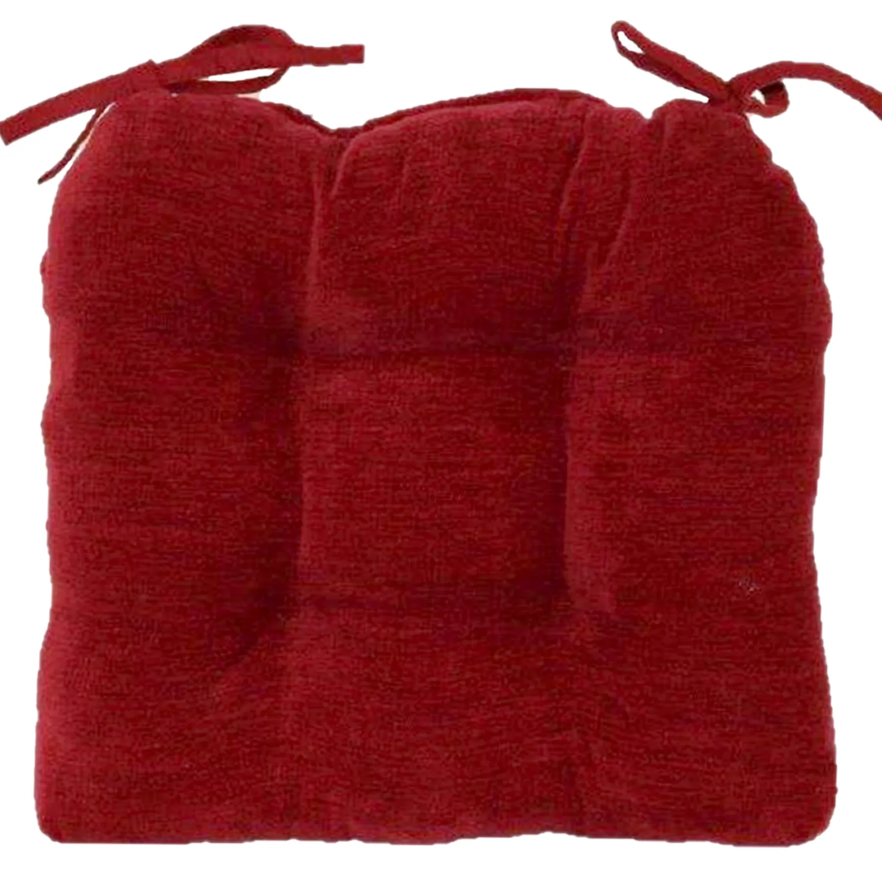 * Reese Chenille Red Chair Pad Good Quality< Dining Chair Cushions & Pads